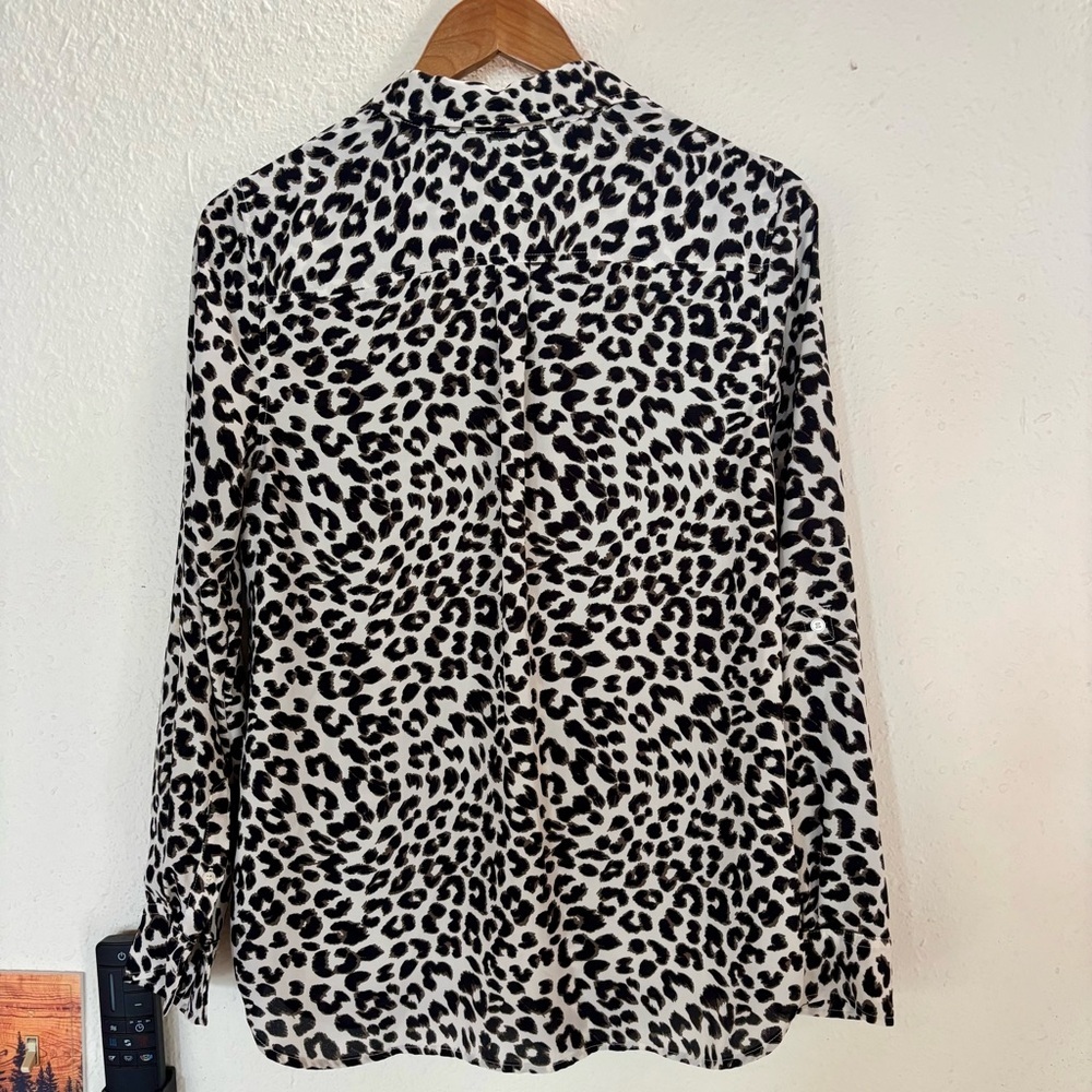 Talbots Monochrome Leopard Print Button Down Shirt - image 2
